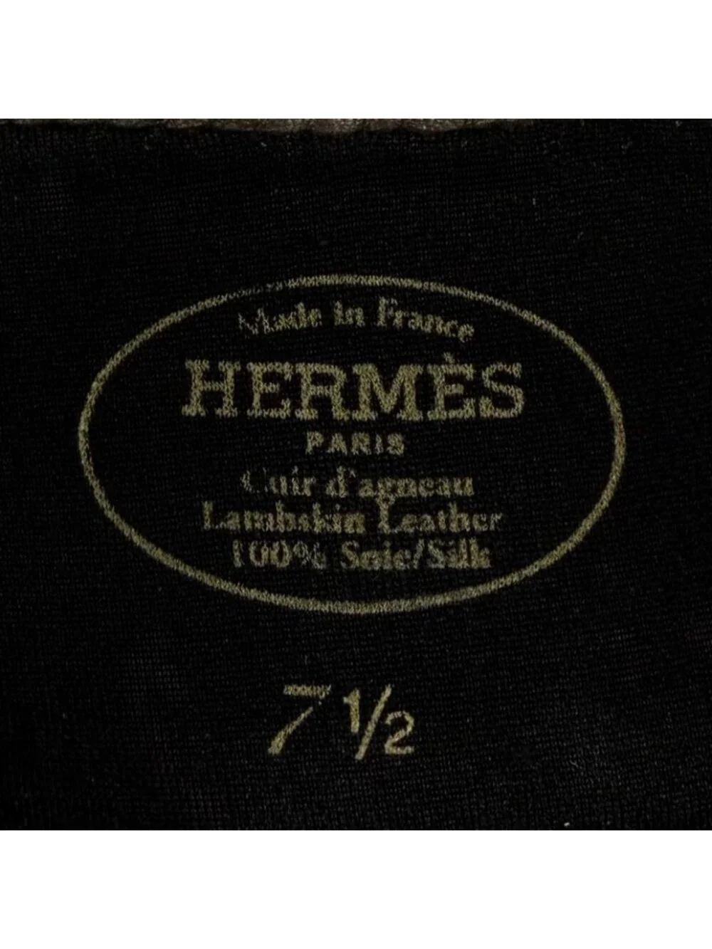 Hermes Lambskin Lining Silk 100% Logo Gloves